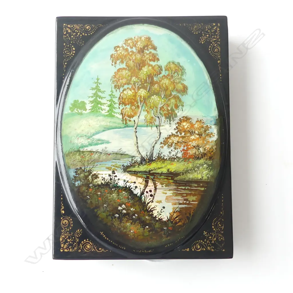 RUSSIAN HAND PAINTED BOX 150x100mm Image 1++