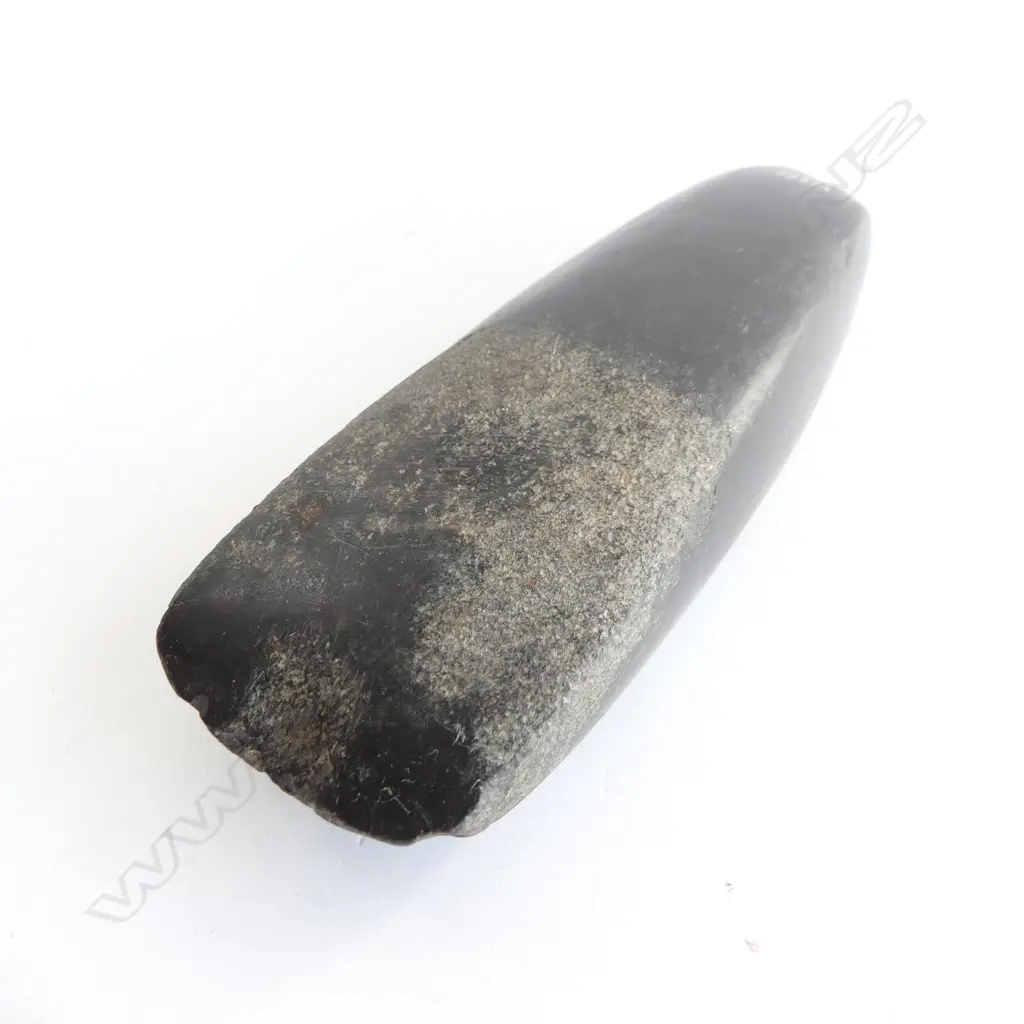 Y1355 REG. MAORI PRE-EUROPEAN STONE TOKI. L.137mm Māori Artefact registered collector's only Image 1++