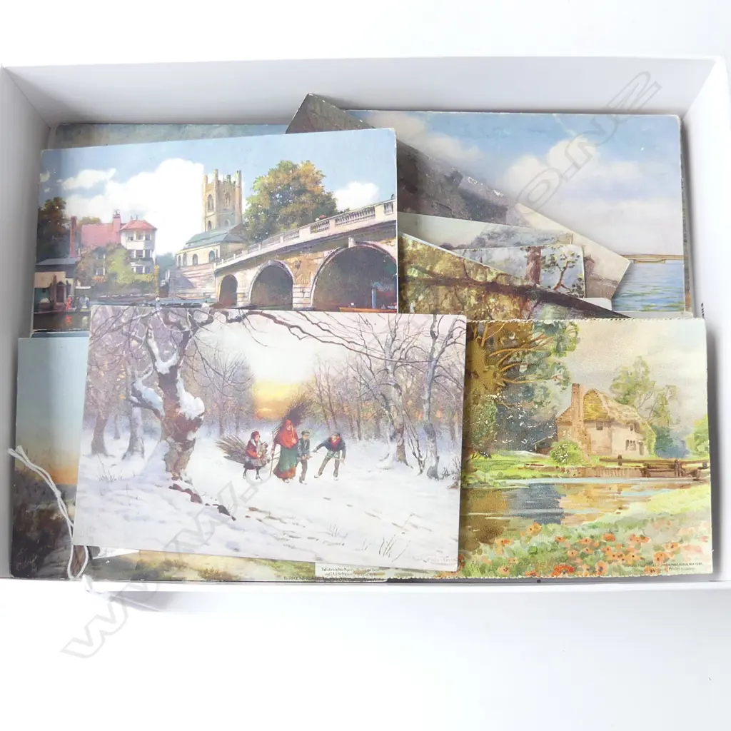 APPROX. 70+ RAPHAEL TUCK & SONS OILETTE POSTCARDS MOSTLY ENGLISH SCENES Image 1++