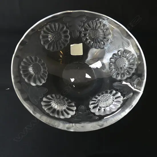 LALIQUE CRYSTAL BOWL 245mm dia