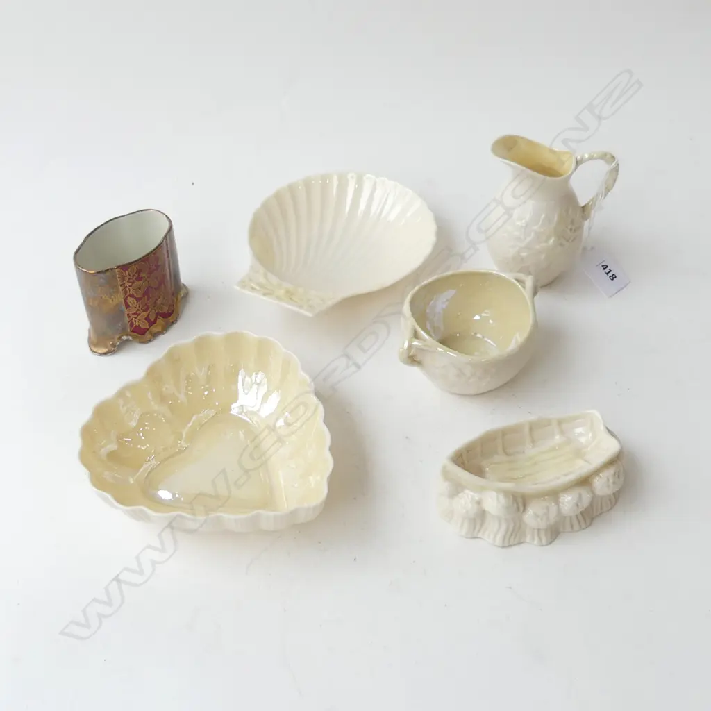 5 PCES BELLEEK + GERMAN VASE Image 1++