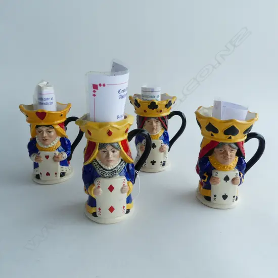 4 ROYAL DOULTON TOBY JUGS; KINGS & QUEENS H.130mm