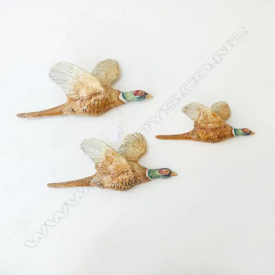 3 BESWICK WALL PHEASANTS L.310mm