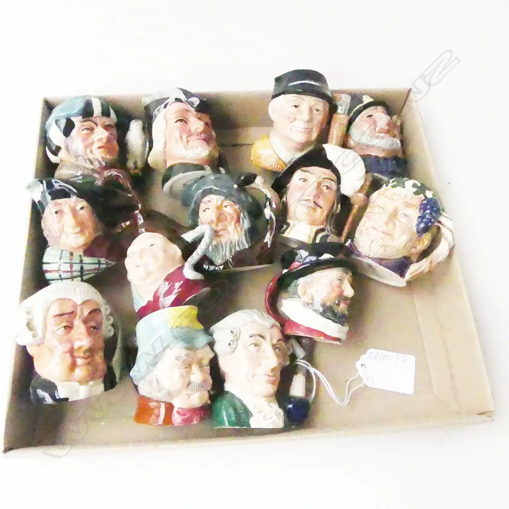 13 SMALL CHARACTER JUGS H.70mm Image 1++