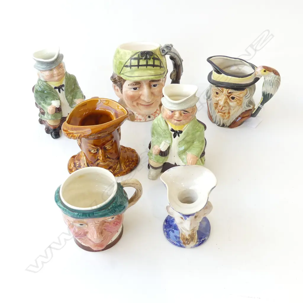 7 ASST. TOBY / CHARACTER JUGS H.140mm Image 1++