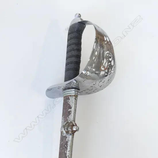 1897 PATTERN EDWARD 7TH DRESS SWORD,LATER CHROMING ( NEEDS ATTENTION) SHAGREEN GRIP. L.1000mm