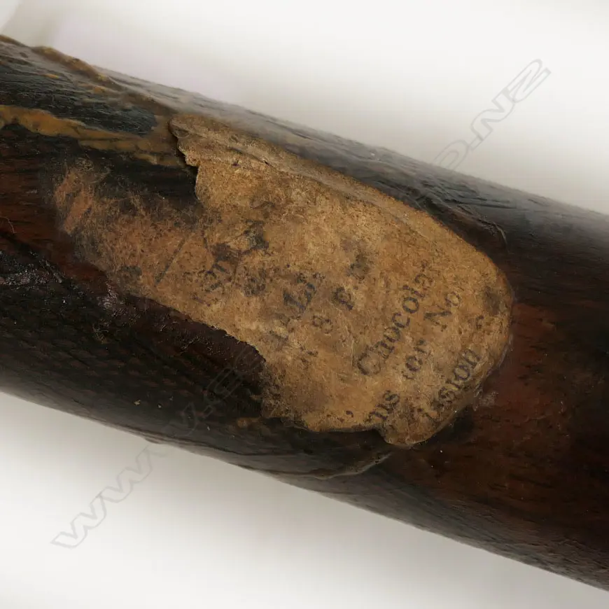 Double barrel muzzle loading percussion shotgun, lock signed I. Hollis & Sons, LH hammer broken, half wooded stock, repaired break at wrist. *NO LICENCE REQUIRED Image 1++