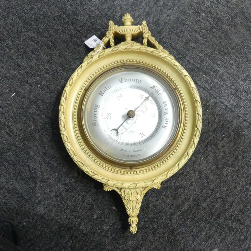 VINTAGE ENGLISH WALL BAROMETER H.385mm Image 1++
