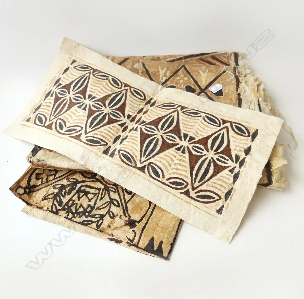 5 EXAMPLES OF PACIFIC ISLAND TAPA CLOTH ART Image 1++