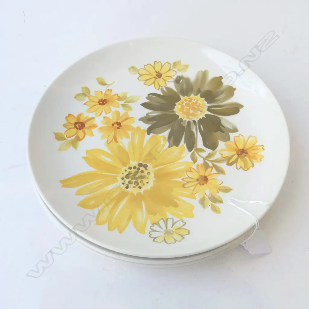 FOUR CROWN LYNN 'TOPAZ' DINNER PLATES  Image 1++