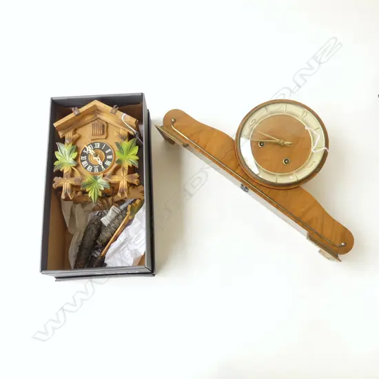 PR CLOCKS, COOKOO CLOCK & MINUETTE MANTLE CLOCK