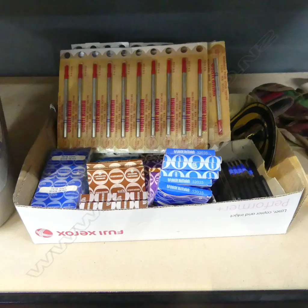 VINTAGE WATERMAN PEN SUPPLIES – INK REFILLS, BLADDERS, FOUNTAIN PEN NIBS, FIBRE PEN REFILLS ETC Image 1++