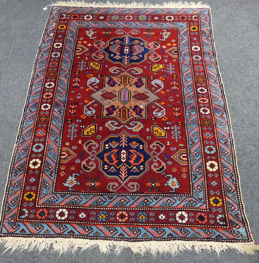HAND KNOTTED WOOL PILE RUG 1950x1400mm Image 1++