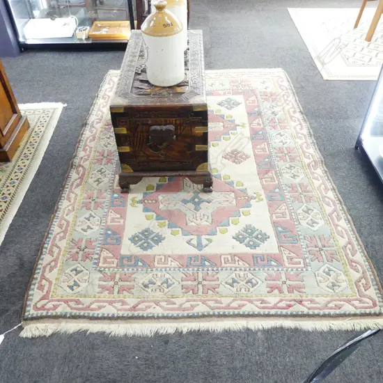 HAND KNOTTED ALL WOOL RUG 2100x1450mm