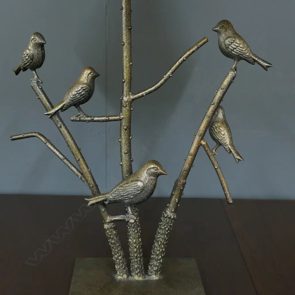 METAL BIRDS ON BRANCHES TABLE LAMP H.825mm Image 1++
