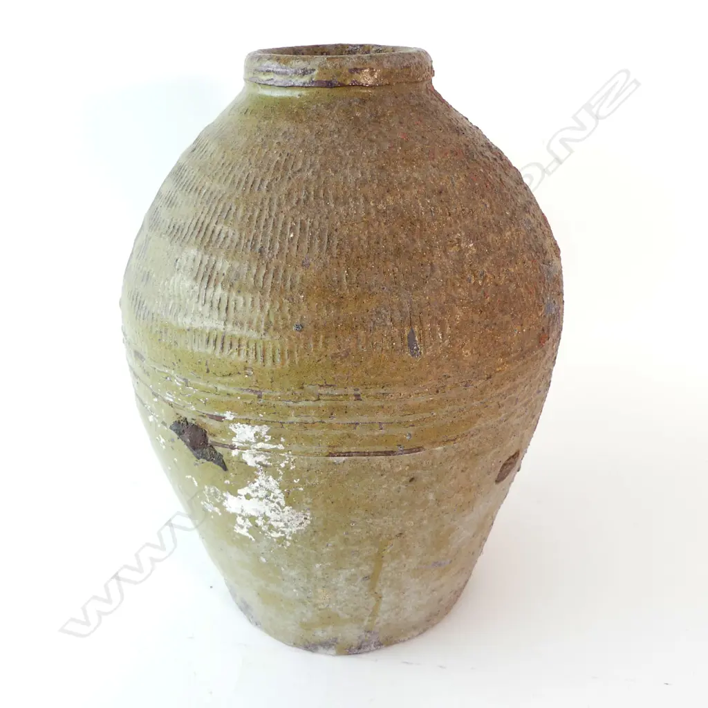 Reputedly 300 YEAR OLD ORIENTAL POTTERY VASE H.350mm Image 1++