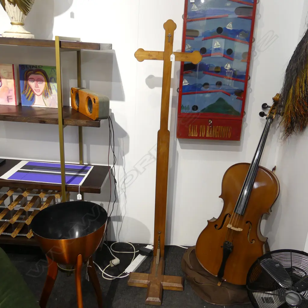 LG VINTAGE WOODEN CHURCH CROSS H.1570mm Image 1++