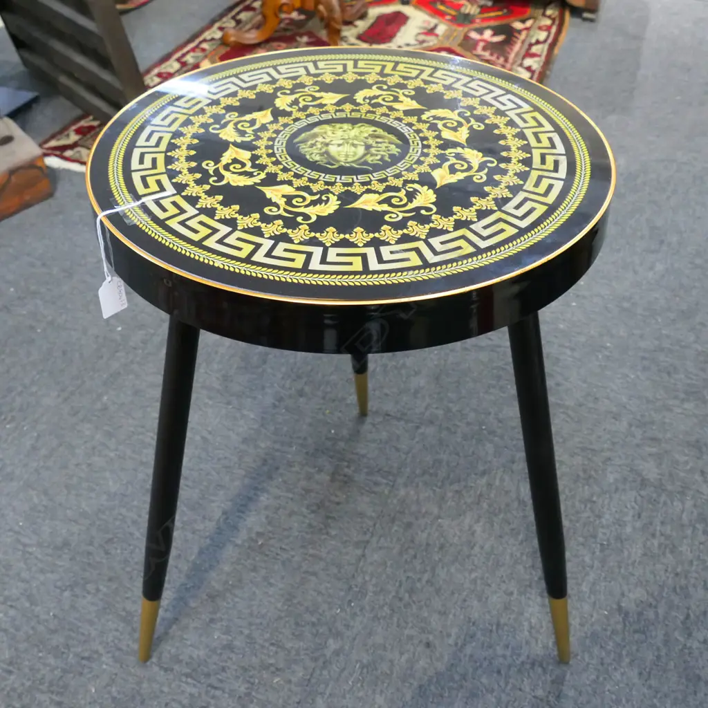 VERSACE STYLE SIDE TABLE H.620mm, 450mm dia Image 1++