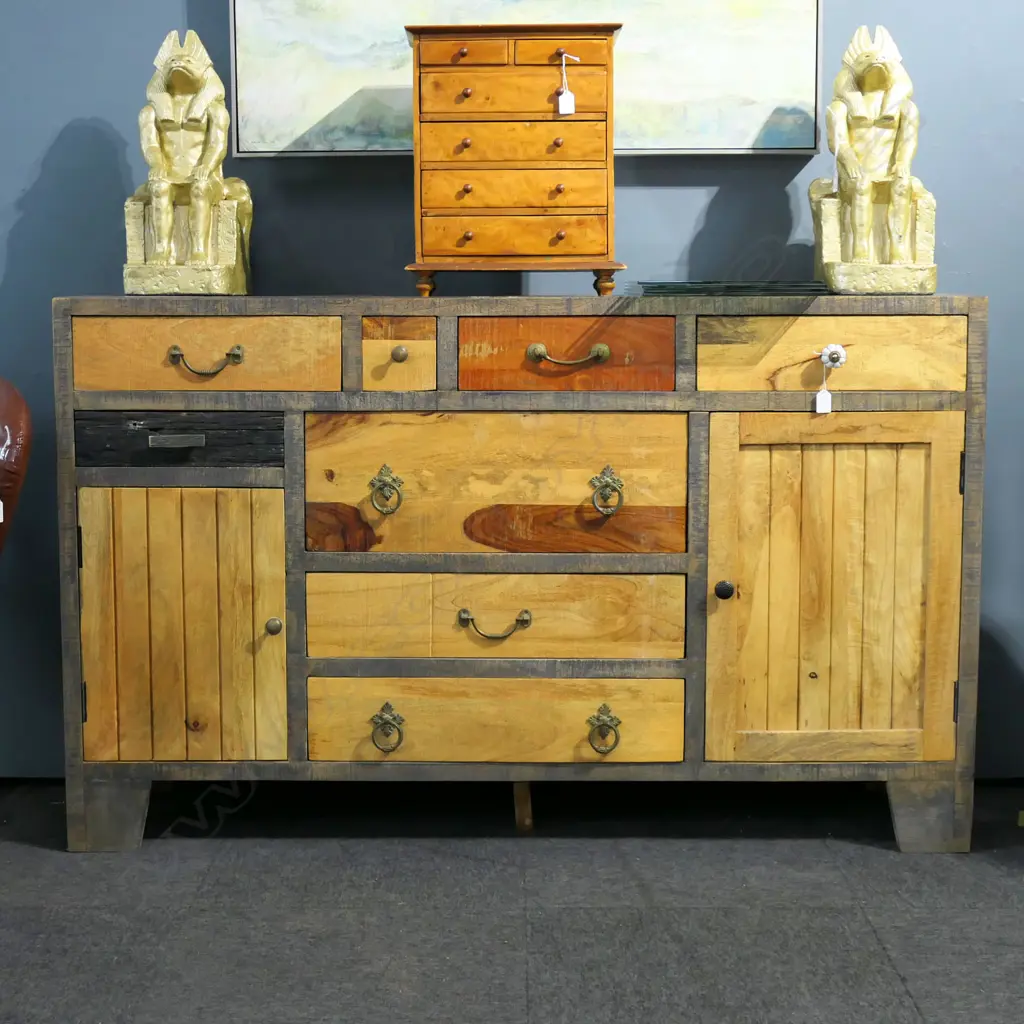 WOODEN SIDEBOARD, RECLAIMED STYLE 1480x405x900mm Image 1++