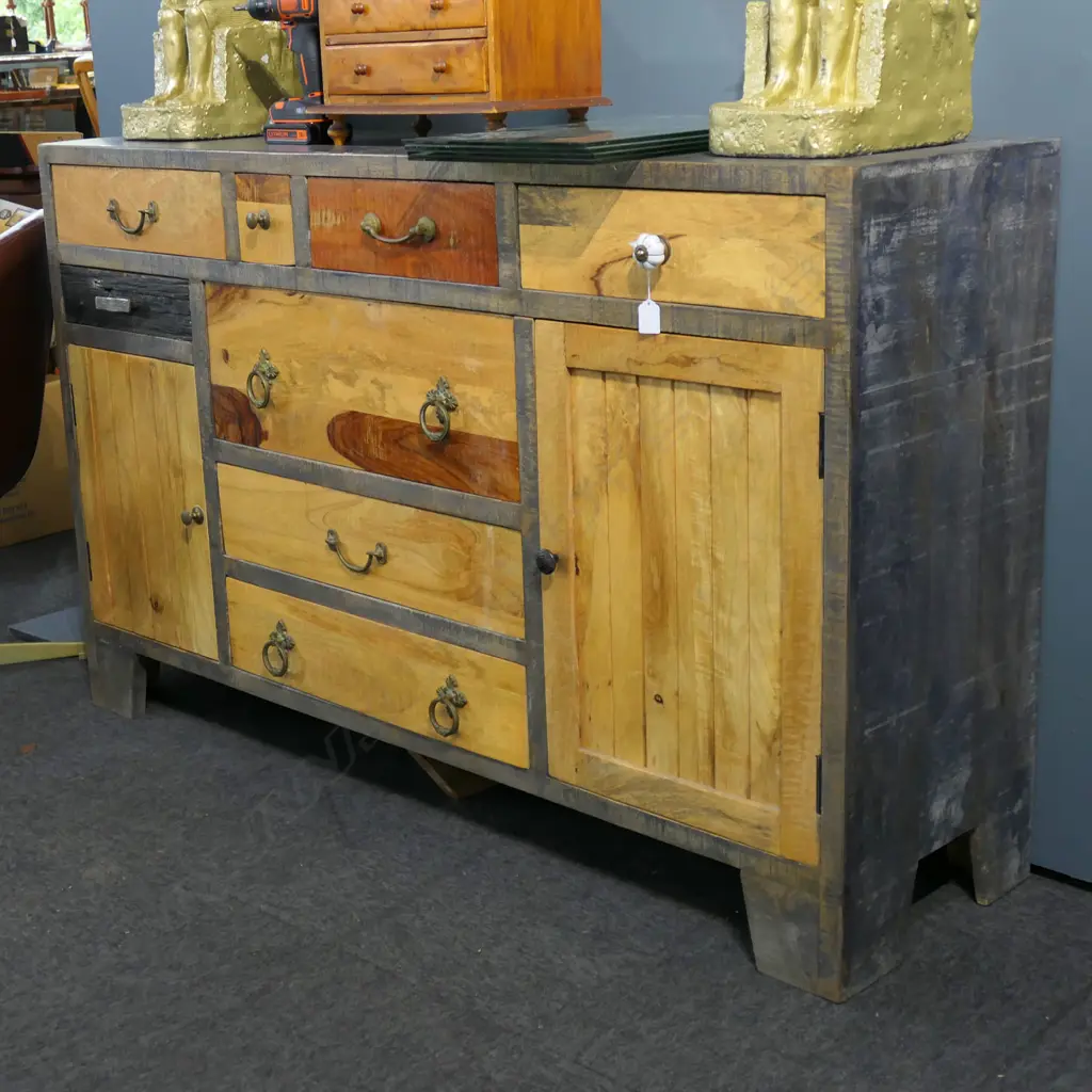 WOODEN SIDEBOARD, RECLAIMED STYLE 1480x405x900mm Image 1++