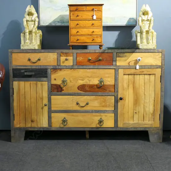 WOODEN SIDEBOARD, RECLAIMED STYLE 1480x405x900mm