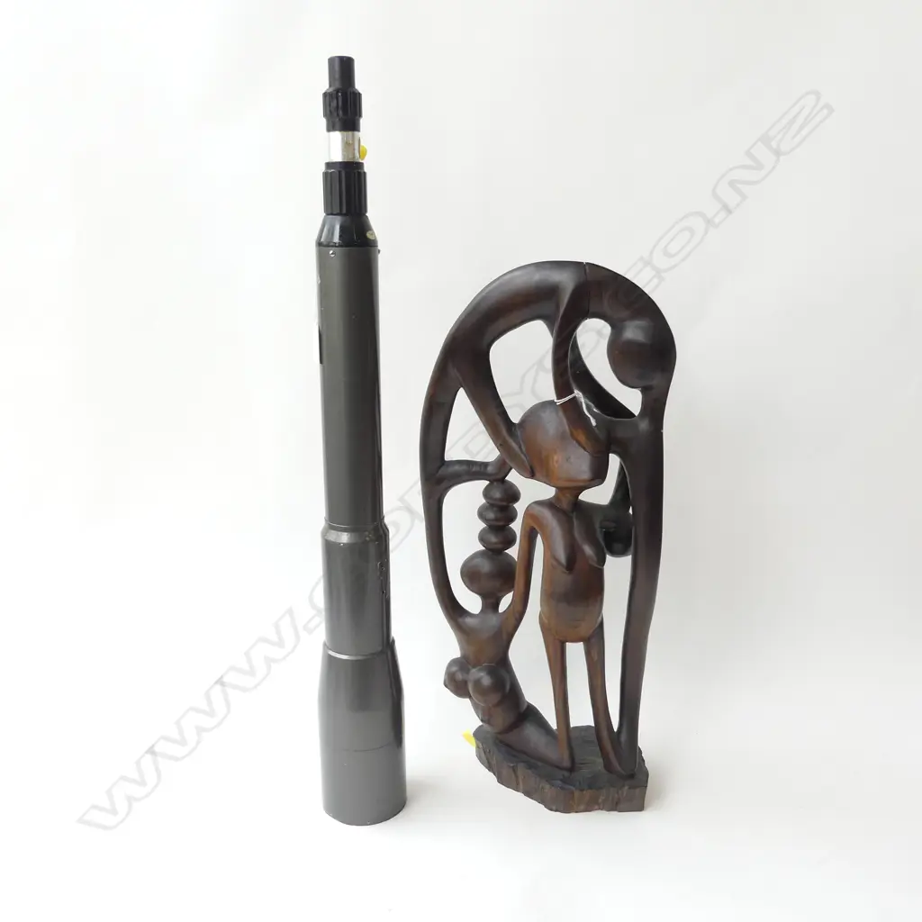 TELESCOPE ATTACHMENT L.720mm & ETHNIC WOODEN CARVING H. Image 1++
