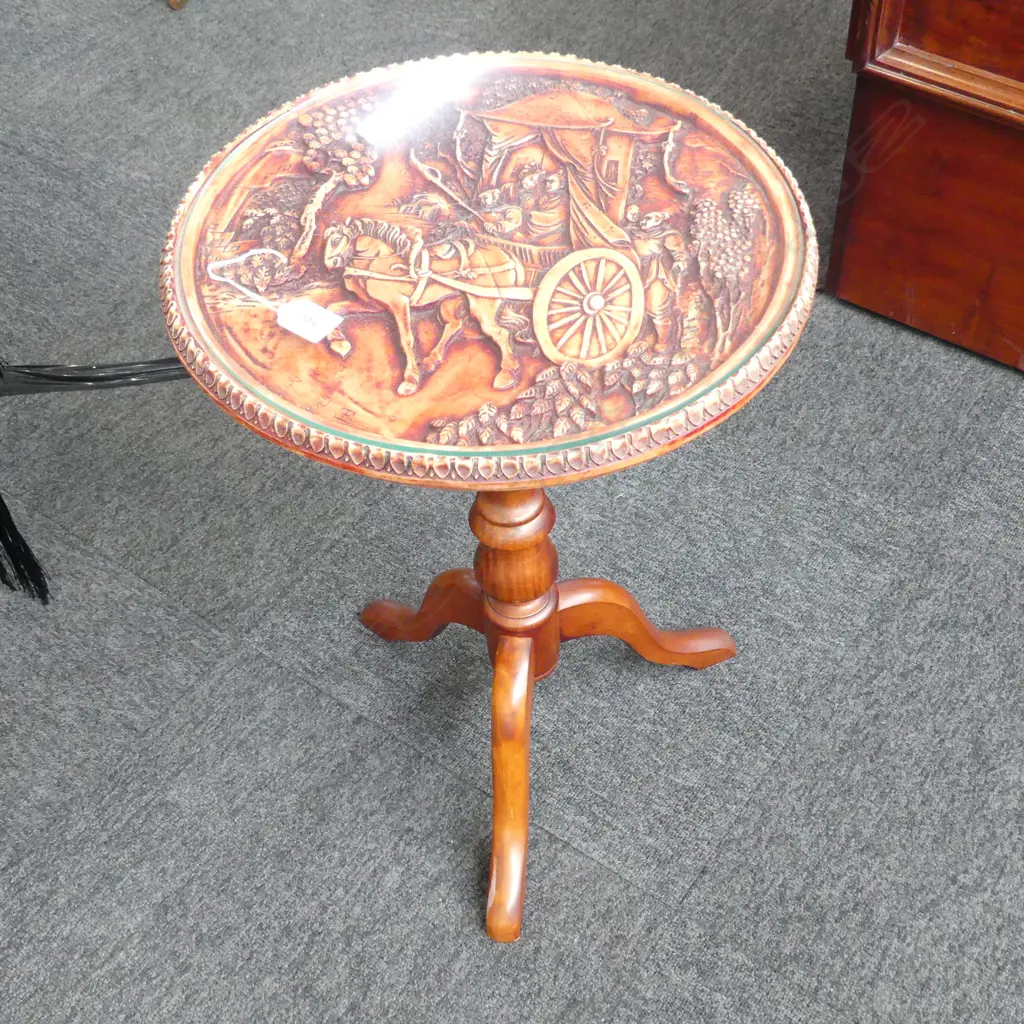 WINE TABLE w. GLASS TOP H.575mm Image 1++