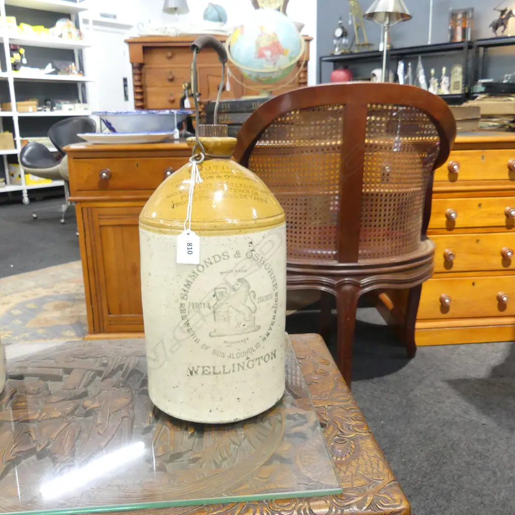 CROCK w. WIRE HANDLE 'SIMMONDS & OSBORNE' H.430mm Image 1++