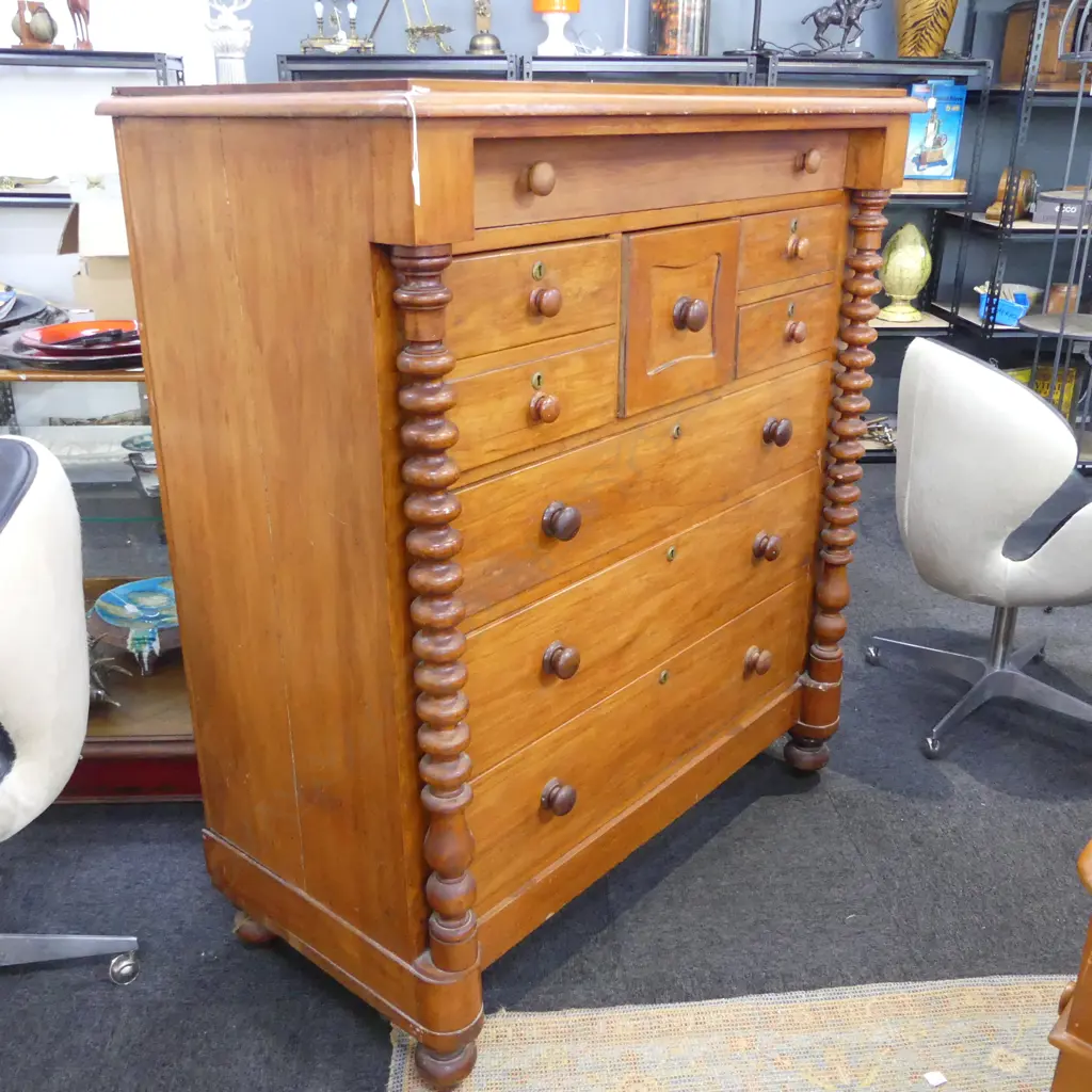 EARLY 20thC SCOTCH CHEST, BORER 1200x600x1375 Image 1++