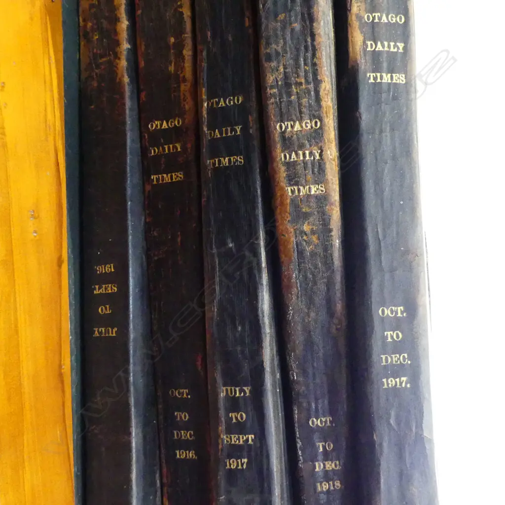 5 BOUND VOLS OTAGO DAILY TIMES, 1916 - 1918 Image 1++
