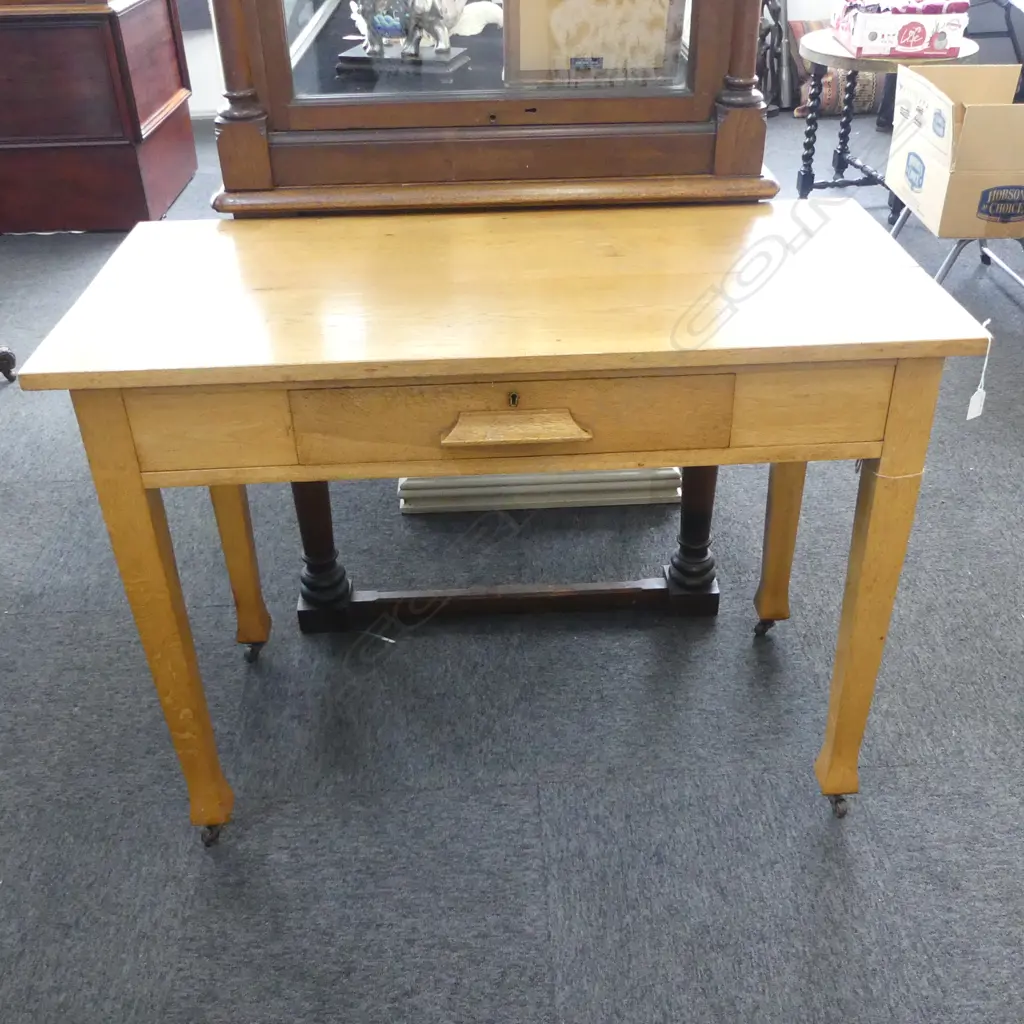 OAK DESK w. 1 DRAWER 1070x530x790mm Image 1++
