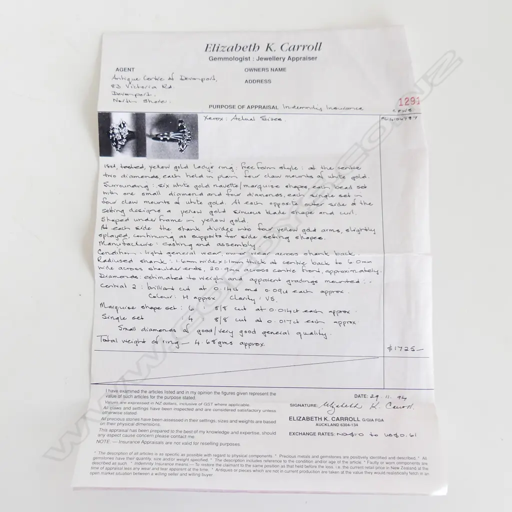 18CT FREE FORM DIAMOND RING 4.7 GRAMS... Image 1++