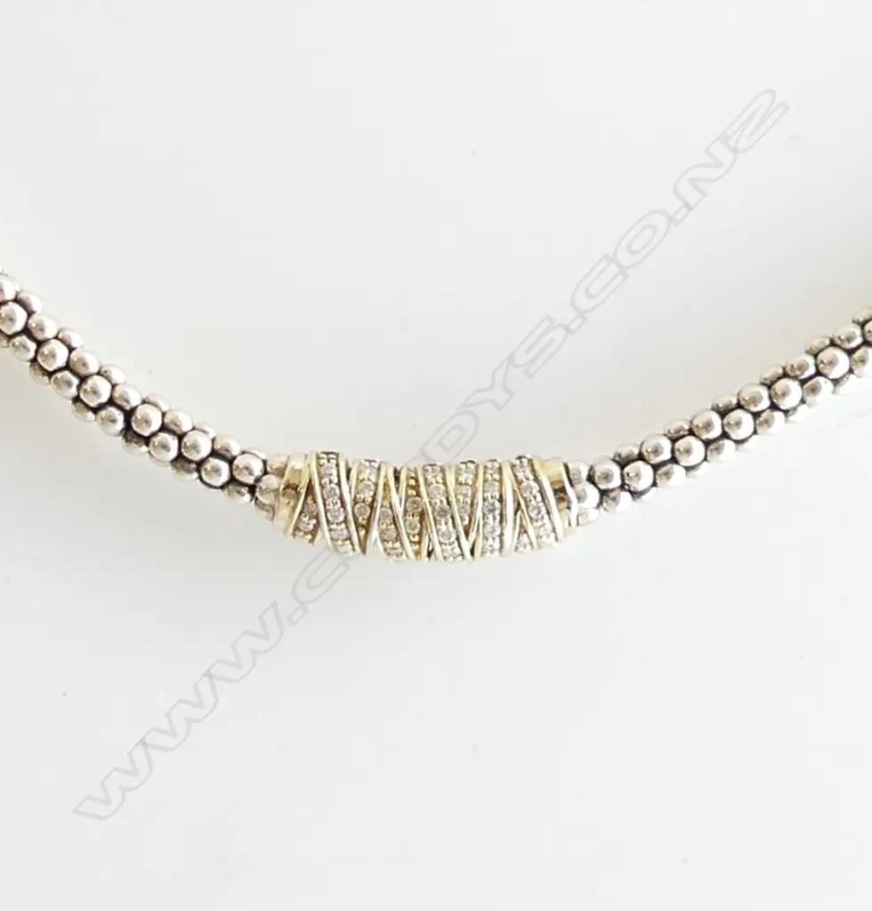 LAGOS STG & 18CT CHOKER 40 GR L.400mm Image 1++