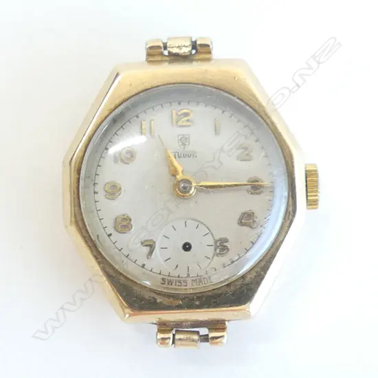 c1940's TUDOR 9ct GOLD LADIES WRISTWATCH HEXAONAL