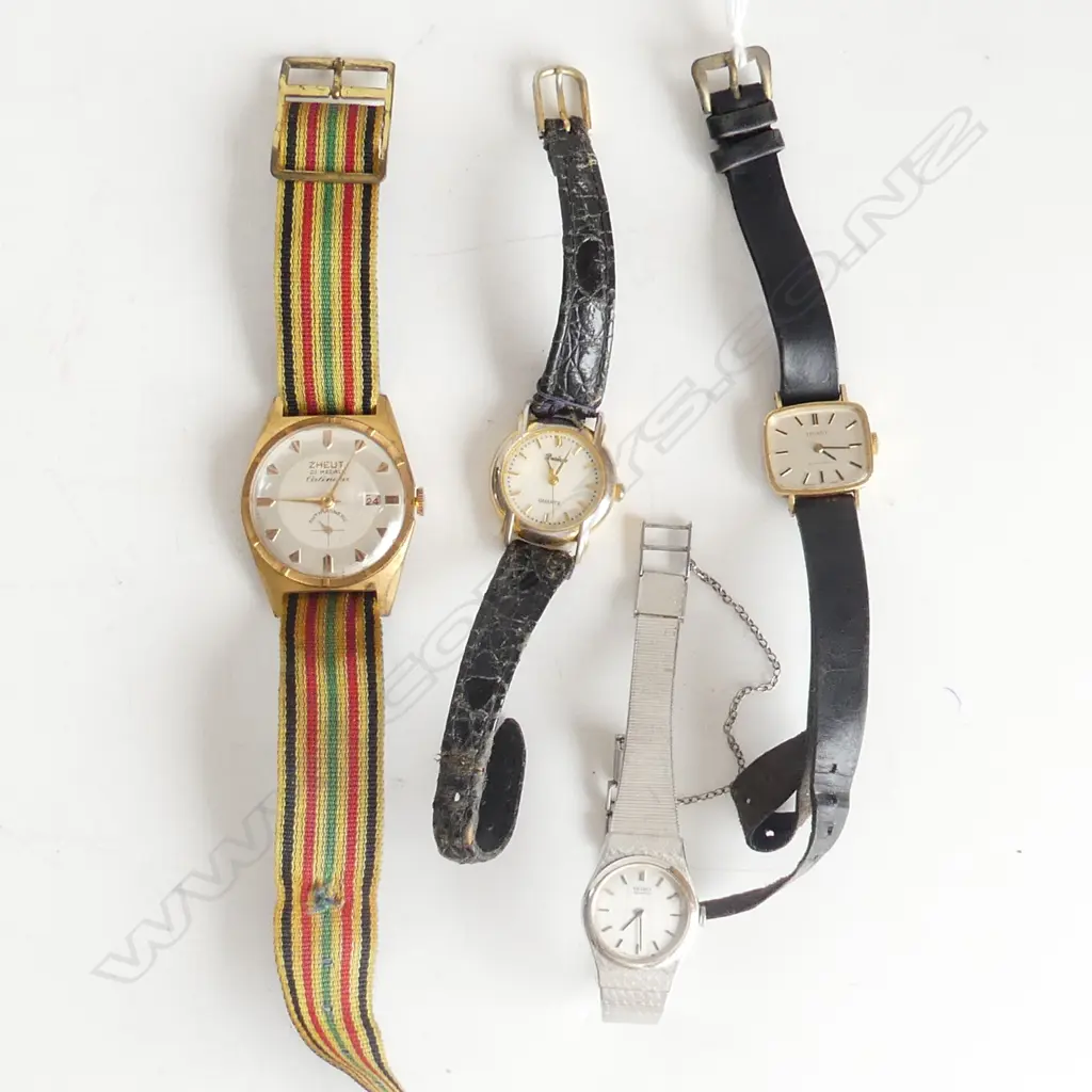 4 VINTAGE WRIST WATCHES; TISSOT, SEIKO ETC Image 1++