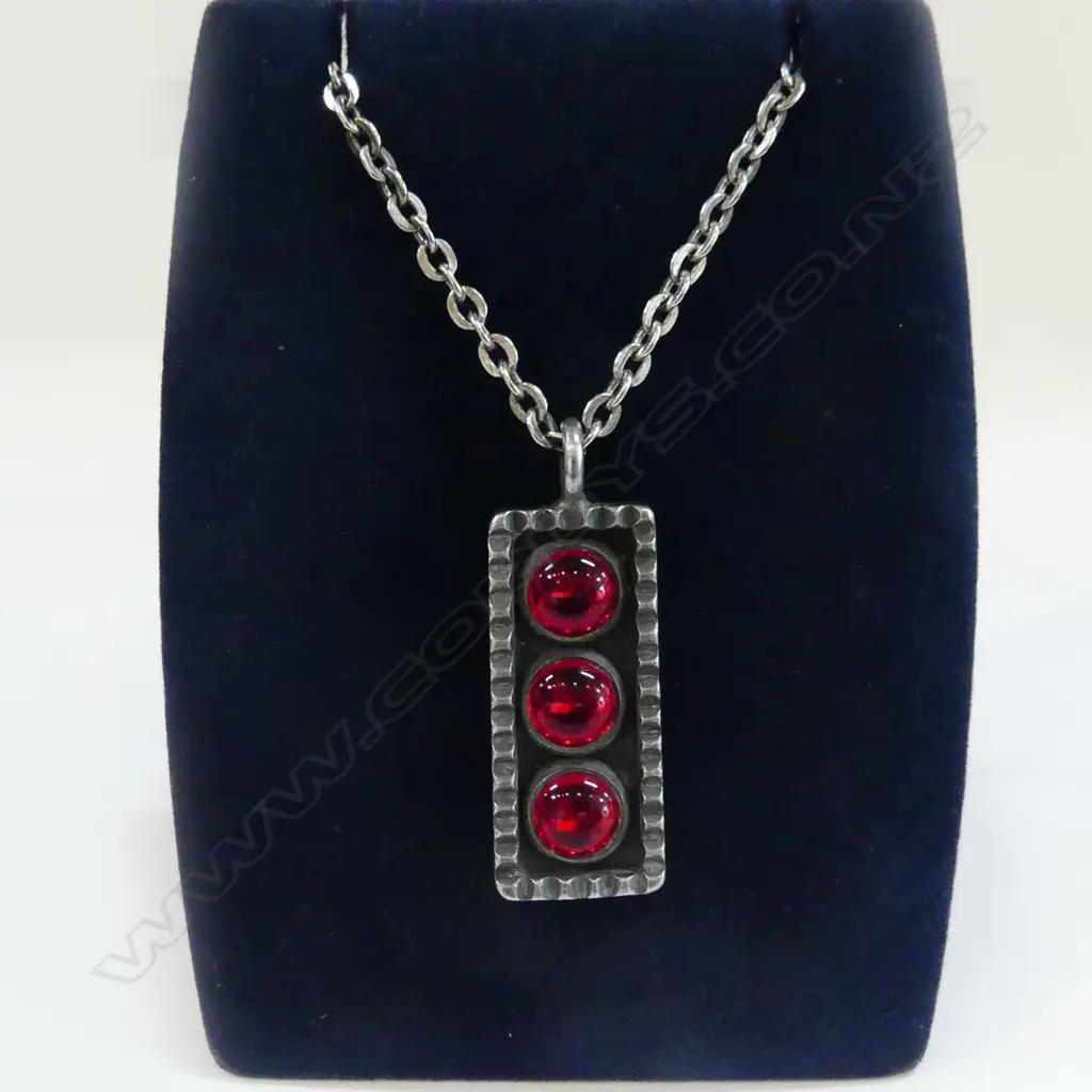 JORGEN JENSON DENMARK PENDENT/CHAIN 66CM (PEWTER PENDENT)? Image 1++