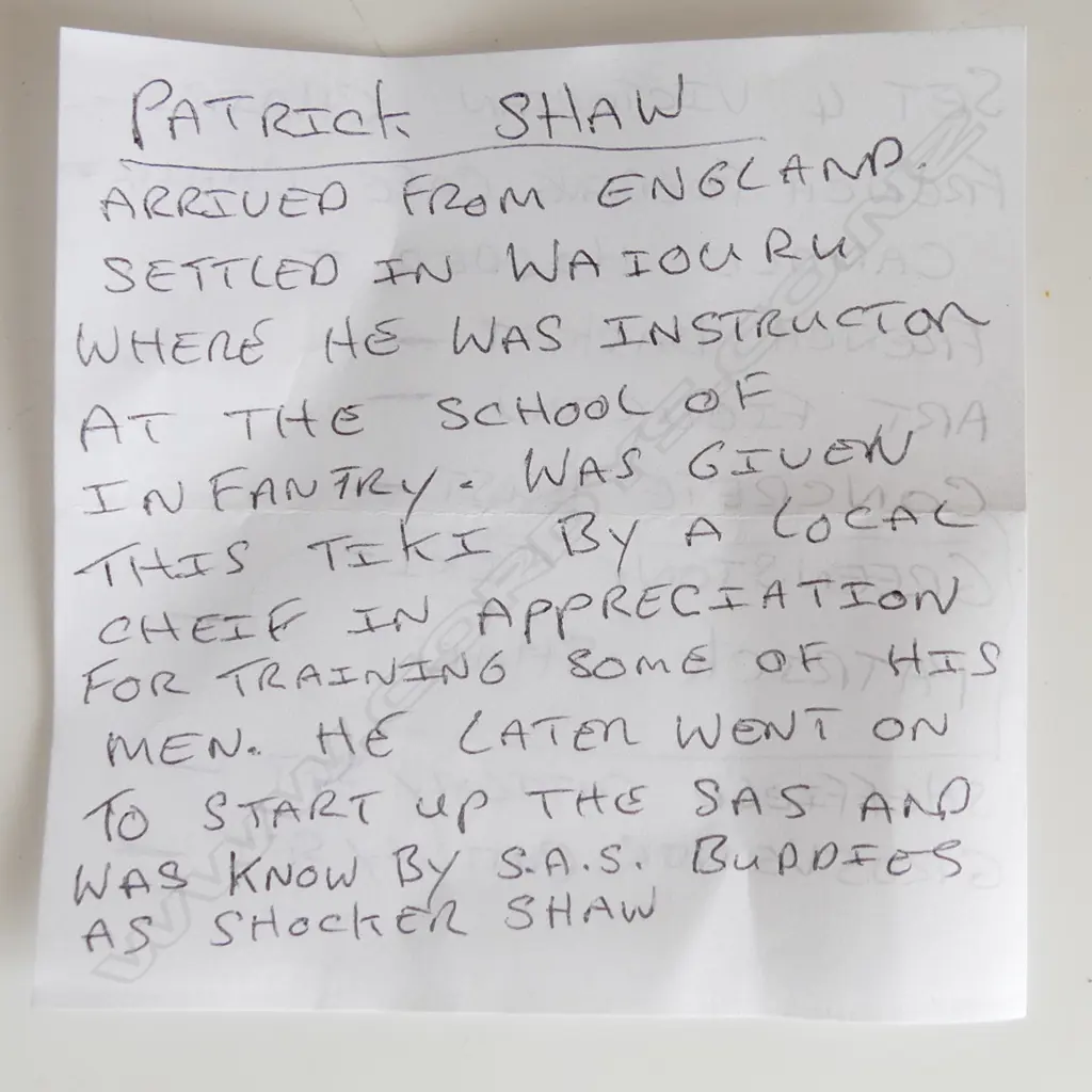 GREENSTONE TIKI EX PATRICK 'SHOCKER' SHAW H.75mm Image 1++