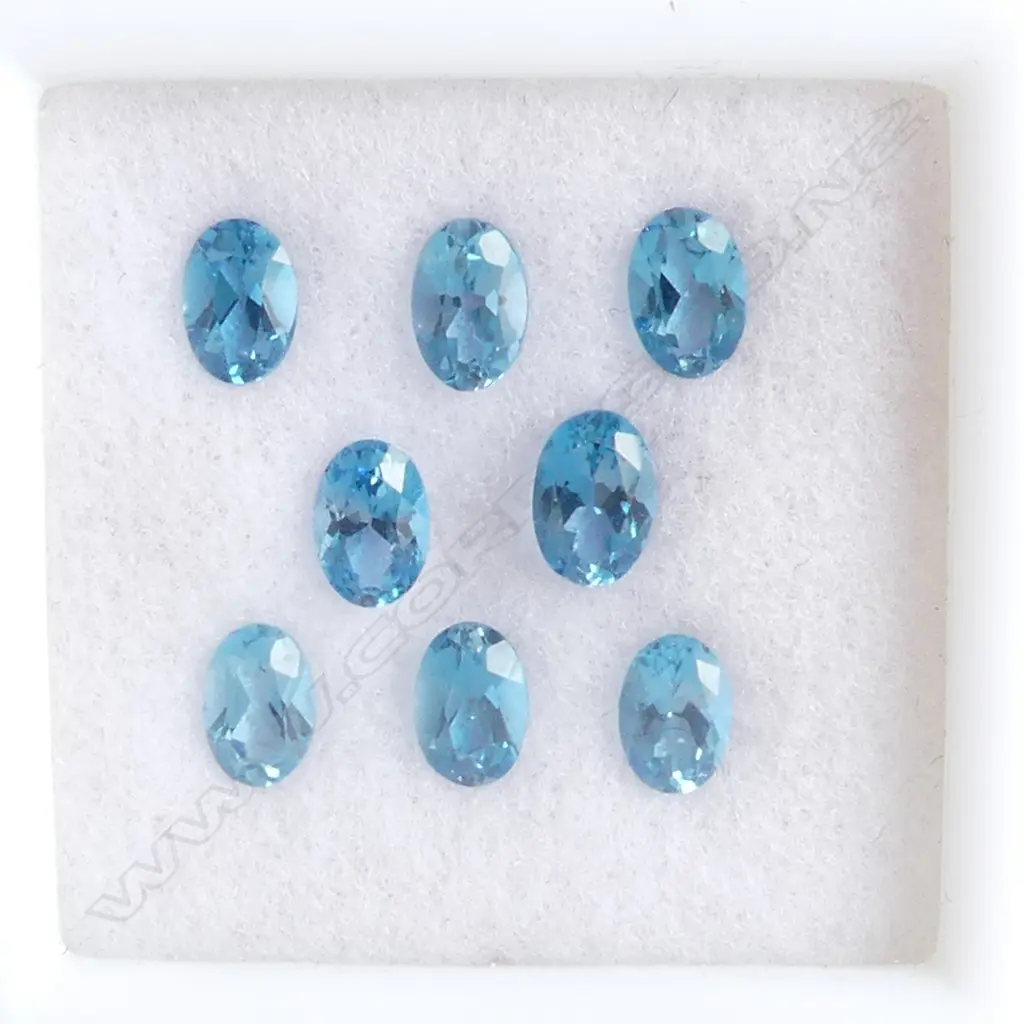 BLUE TOPAZ 6X4 OVAL 8 = 4.46CT Image 1++