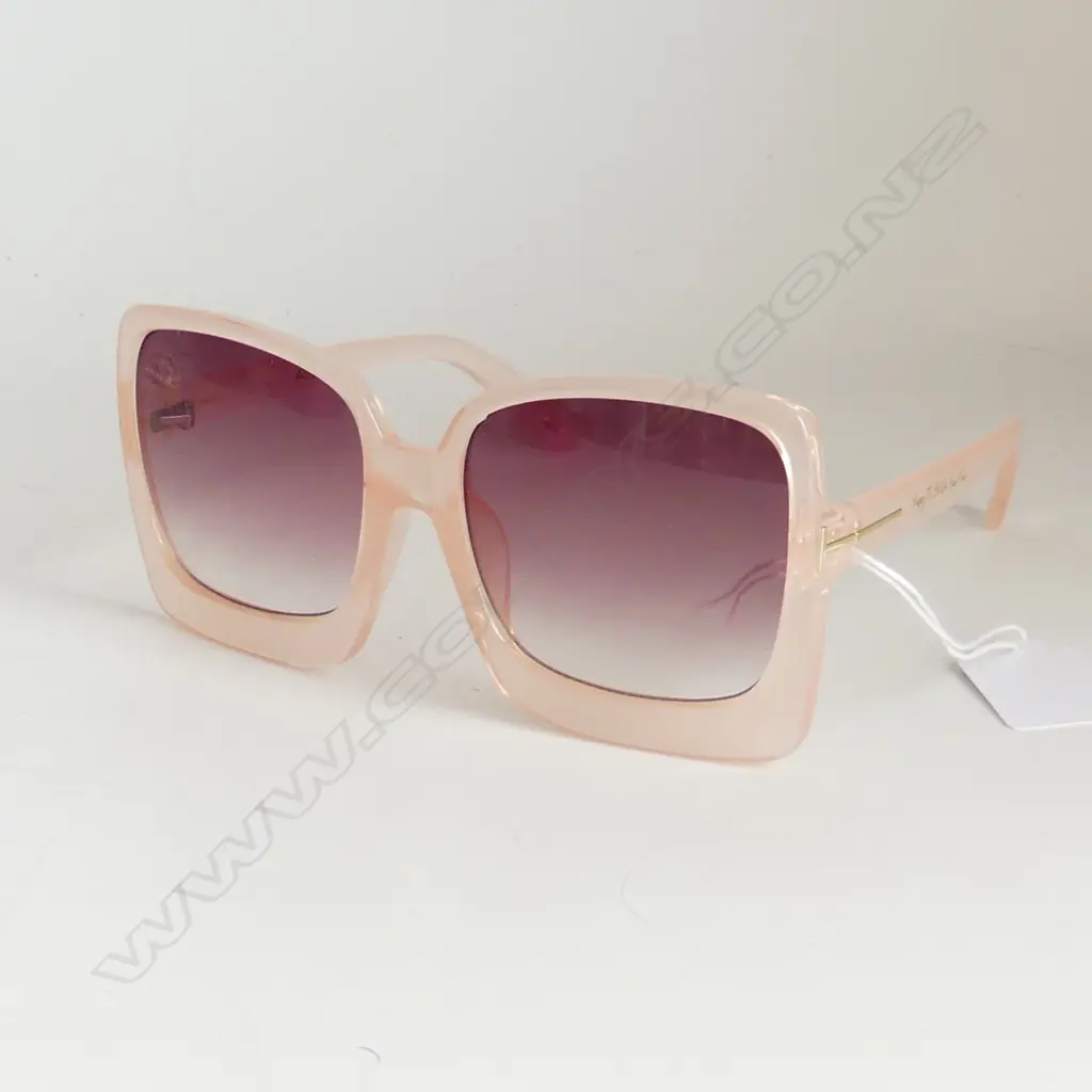 PR PINK 'HAPPY TO SIT ON YOUR FACE' 'ACID' SUNGLASSES + CASE Image 1++