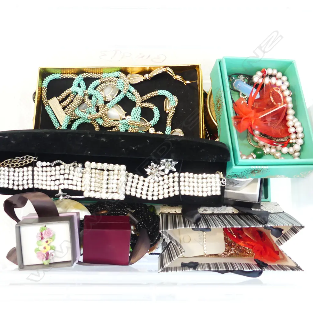 TRAY OF COSTUME JEWLERY Image 1++