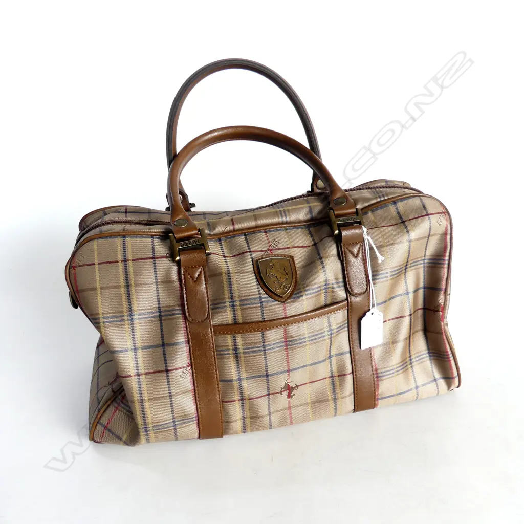 SML FERRARI STYLED BAG w LOGOS, USED CONDITION, L.350 x 200mm Image 1++
