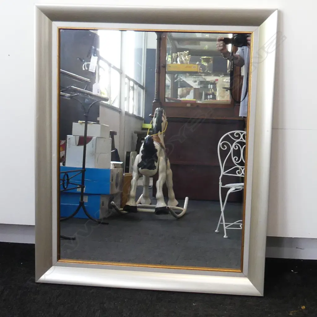 LG CONTEMPORARY MIRROR - SILVER FRAME 750x900mm Image 1++