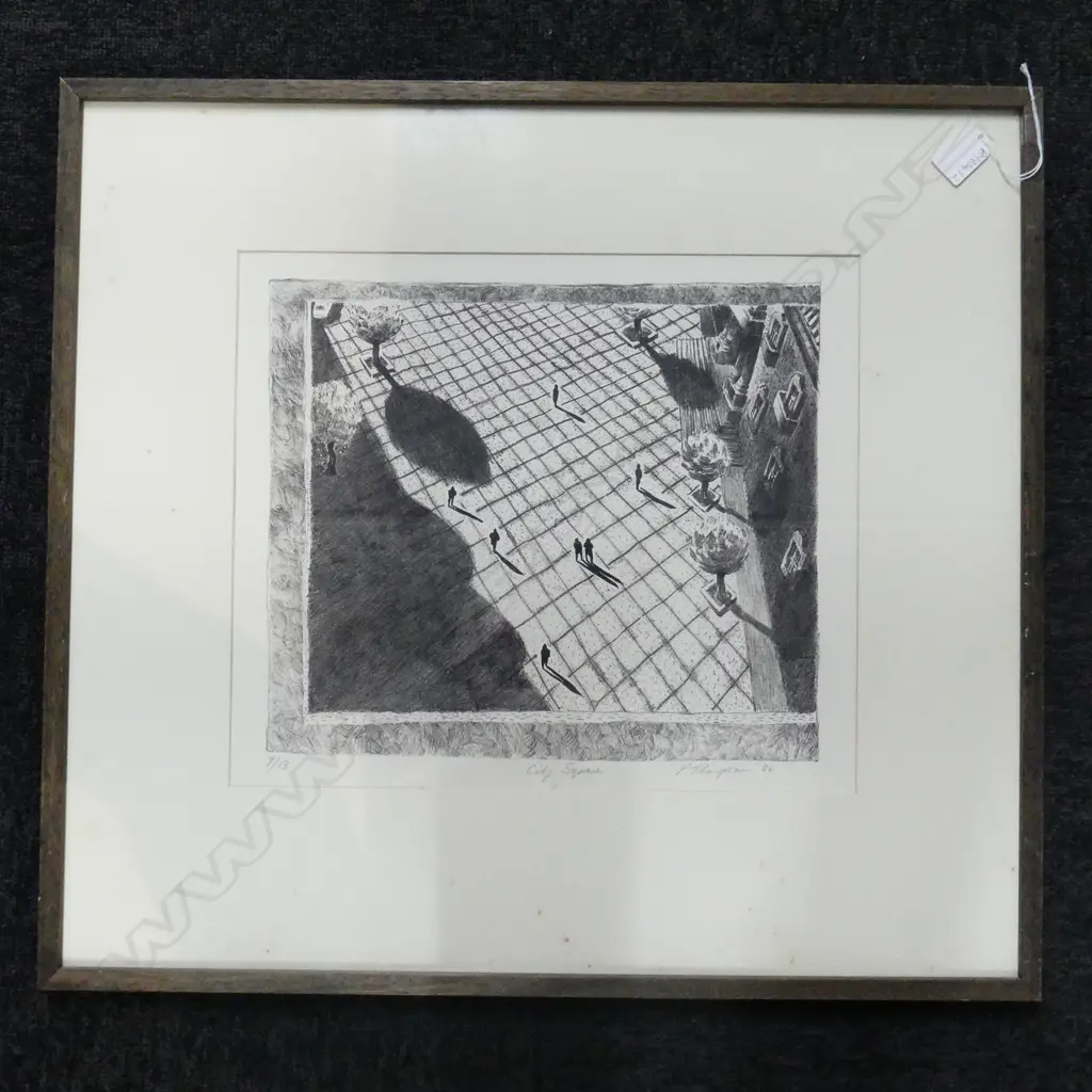 PAULINE THOMPSON, CITY SQUARE, SCREENPRINT '84 7/13 325x380mm Image 1++