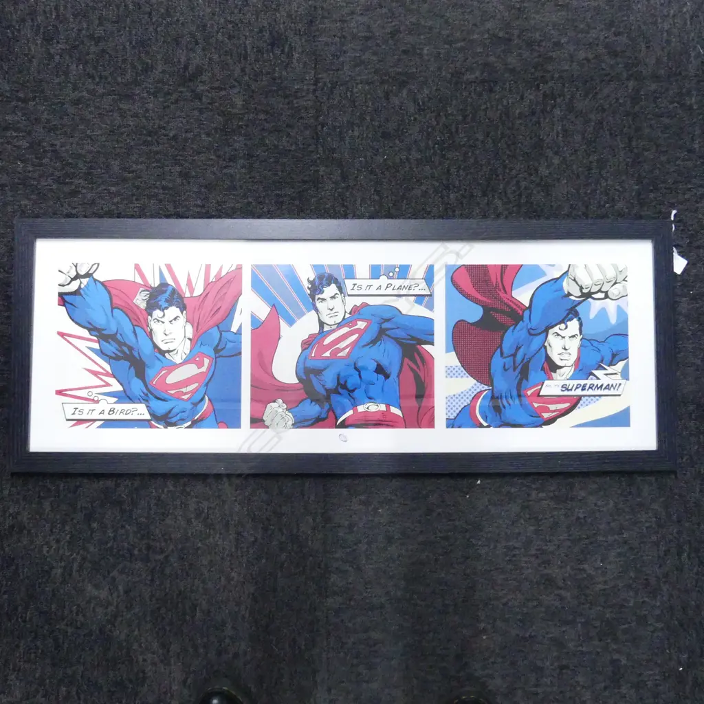 SUPERMAN TRIPTYCH PRINT 380x1000mm overall Image 1++