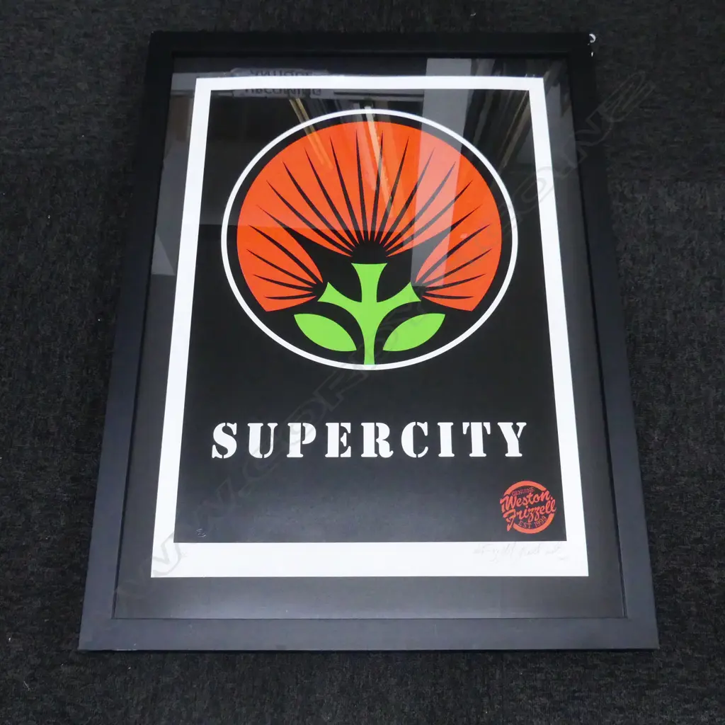 WESTON FRIZZELL 'SUPERCITY' SCREEN PRINT 2010 11/1000 835x595mm Image 1++