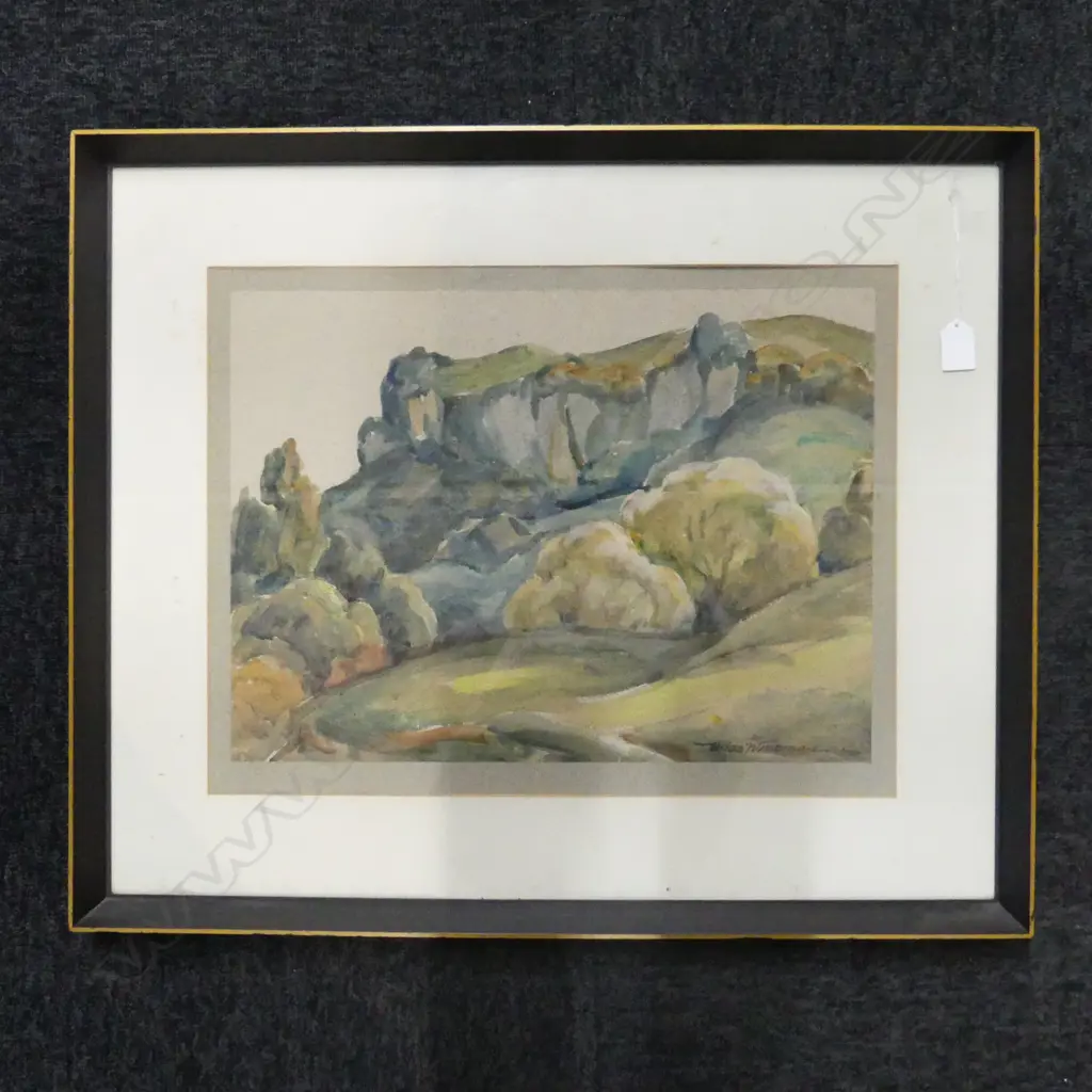 HILDA WISEMAN, MANGAOTAKI VALLEY, PIO PIO, W/C 350x470mm Image 1++