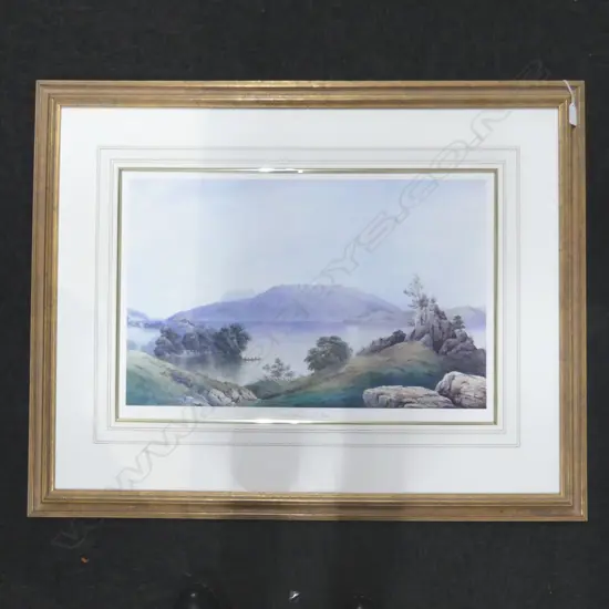 2 LARGE COLONIAL LANDSCAPE PRINTS: N. CHEVALIER, MT COOK FROM LAKE PUKAKI & J. C. HOYTE, LAKE TARAWERA 420x625mm