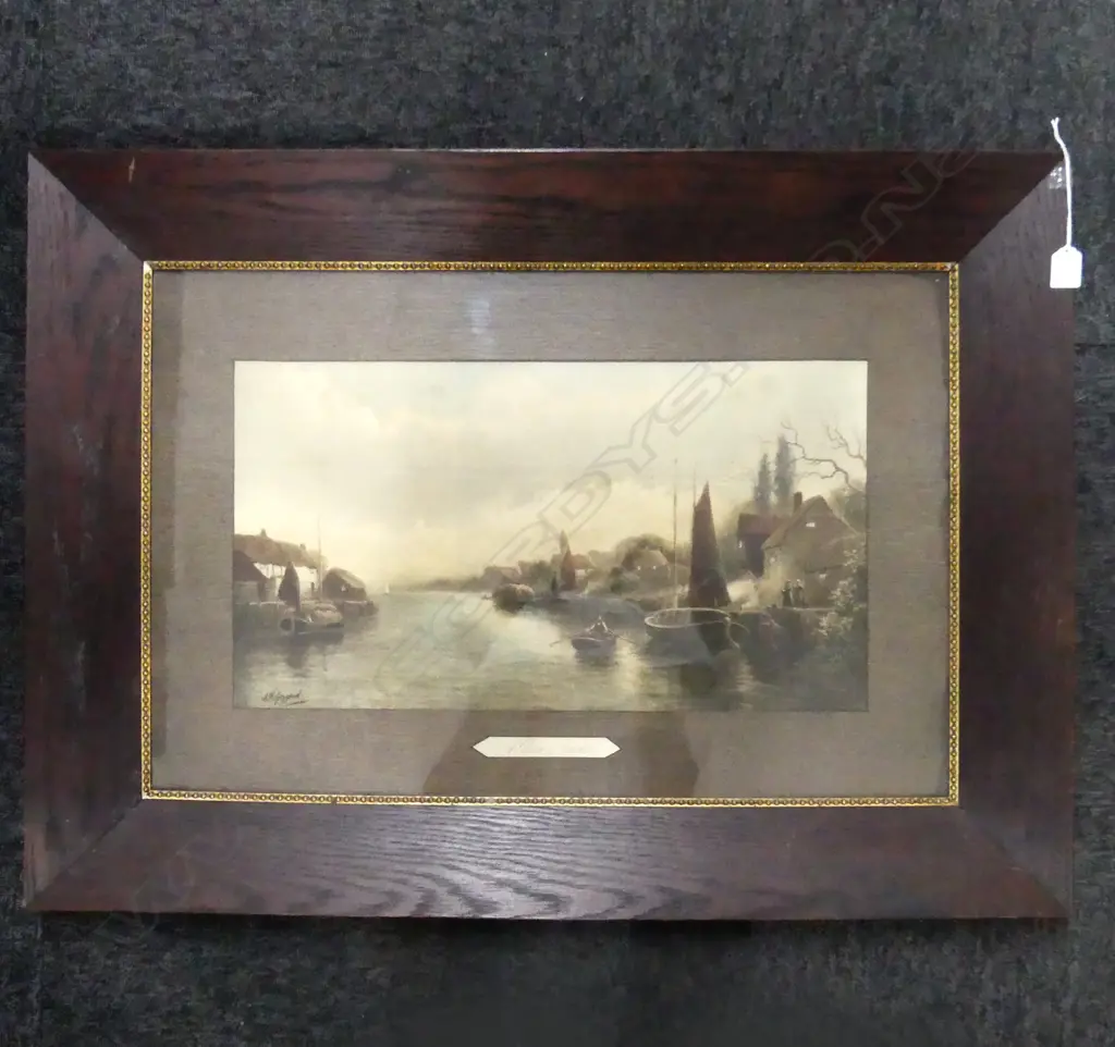 EARLY 20thC PRINT 'A GLEAM OF SUNSHINE' 320x580mm / 690x945mm overall Image 1++