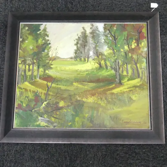 SIR HENRY KELLIHER, LANDSCAPE, OIL ON BOARD, 1972 515x630mm