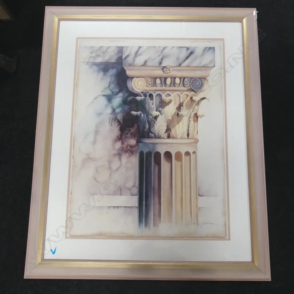 LG EMILY JAMES CLASSICAL CORINTHIAN COLUMN PRINT 800x610mm Image 1++